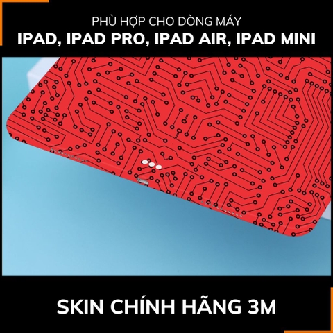 Dán skin ipad , ipad pro, ipad air , ipad mini full body và camera chính hãng 3M - ELECTRIC RED -  SK B01 05 phụ kiện điện thoại huỳnh tân store