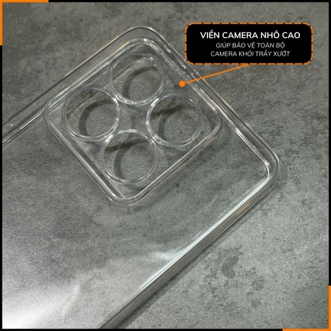Ốp lưng Xiaomi MI 14T / Mi 14T Pro / MI 14 Ultra / Mi 14 pro / Mi 14  GOR trong suốt chính hãng bảo vệ camera phụ kiện huỳnh tân store