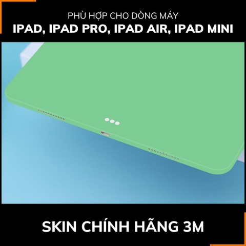 Dán skin ipad , ipad pro, ipad air , ipad mini full body và camera chính hãng 3M - PASTEL SEAFOAM GREEN - SK-A02-02 phụ kiện điện thoại huỳnh tân store