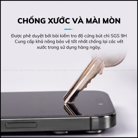 Kính cường lực iphone 16 Pro Max trong suốt full màn kèm khung tự dán chính hãng HODA