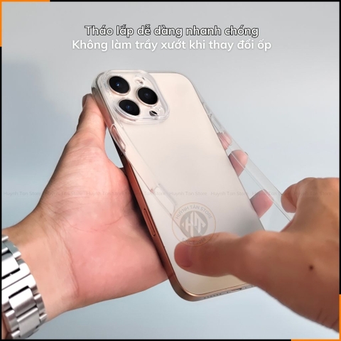 Ốp lưng iphone 17 air 16 pro max 15 promax ip 14 plus 13 12 silicon trong suốt GOR bảo vệ camera phụ kiện huỳnh tân store