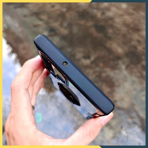 Ốp lưng samsung s22 ultra ring case viền màu mặt lưng trong suốt tích hợp iring trên ốp bảo vệ camera phụ kiện huỳnh tân store