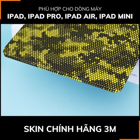Dán skin ipad , ipad pro, ipad air , ipad mini full body và camera chính hãng 3M - MAMBA YELLOW -  SK B03 06 phụ kiện điện thoại huỳnh tân store