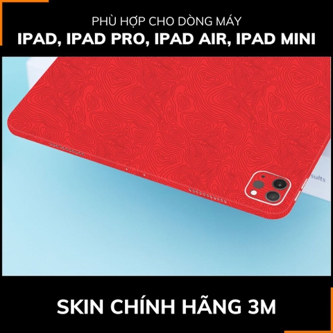 Dán skin ipad , ipad pro, ipad air , ipad mini full body và camera chính hãng 3M - MAP RED -  SK B13 01 phụ kiện điện thoại huỳnh tân store