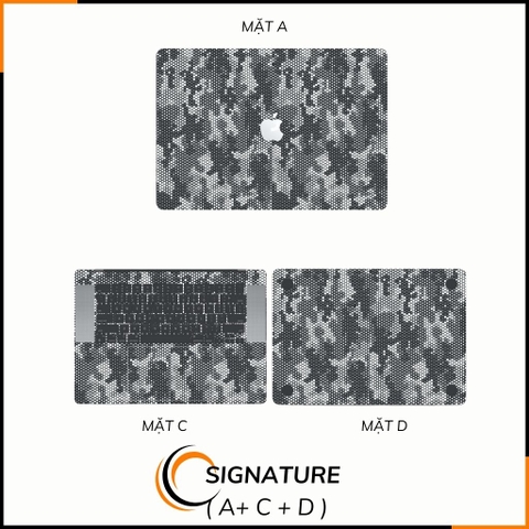 Dán skin macbook pro, macbook air chính hãng 3M nhập khẩu USA - SKIN 3M - MACBOOK - MAMBA WHITE - SK-B03-05 phụ kiện điện thoại huỳnh tân store