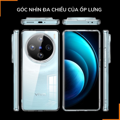 Ốp lưng vivo x100 pro chống sốc CLEAR COLOR VER 4 trong suốt không ố vàng bảo vệ camera phụ kiện huỳnh tân store