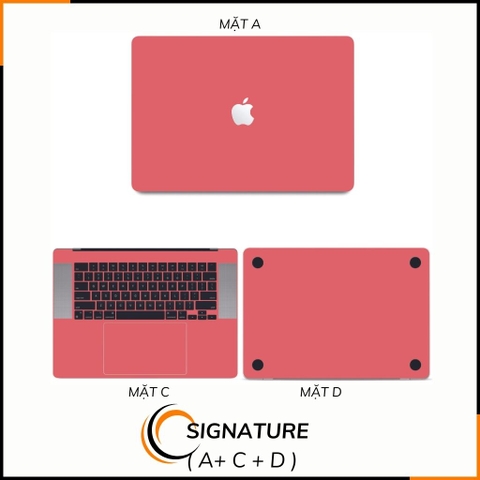 Dán skin macbook pro, macbook air chính hãng 3M nhập khẩu USA - SKIN 3M - MACBOOK - PASTEL RED  - SK A01 04 phụ kiện điện thoại huỳnh tân store