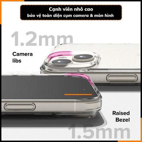 Ốp lưng iphone 15 RINGKE chính hãng trong suốt chống sốc FUSION chống ố vàng phụ kiện điện thoại huỳnh tân