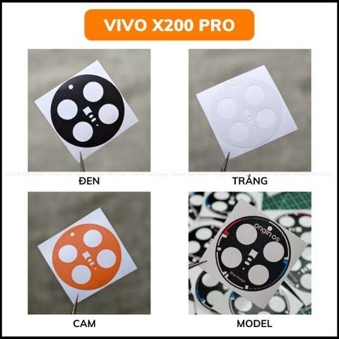 Miếng dán camera vivo x200 pro mini x100 pro x100 ultra skin mccal vân da in logo máy ảnh chống trầy xướt bảo vệ camera