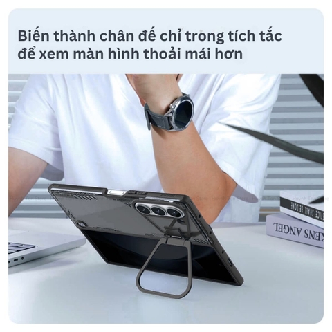 Ốp lưng Samsung Z Fold 6 có giá đỡ bảo vệ camera Nillkin Iceblade Prop