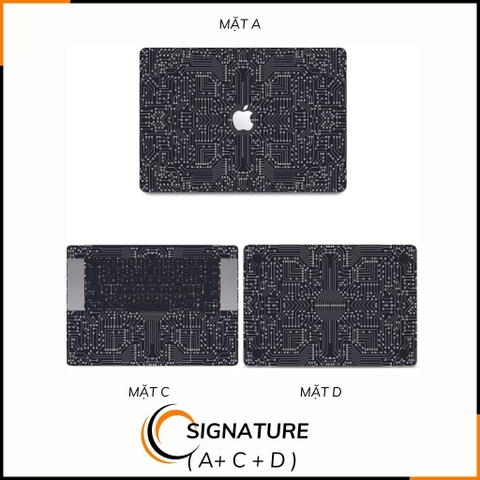 Dán skin macbook pro, macbook air chính hãng 3M nhập khẩu USA - SKIN 3M - MACBOOK - ELECTRIC BLACK  - SK B01 01  phụ kiện điện thoại huỳnh tân store
