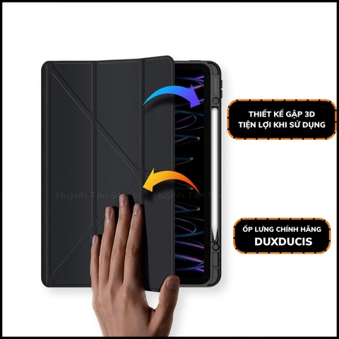 BAO DA ipad pro 11 inch 12,9 inch magi series chính hãng duxducis chống va đập có khay khe để bút