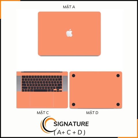 Dán skin macbook pro, macbook air chính hãng 3M nhập khẩu USA - SKIN 3M - MACBOOK - PASTEL ORANGE  - SK A01 07 phụ kiện điện thoại huỳnh tân store