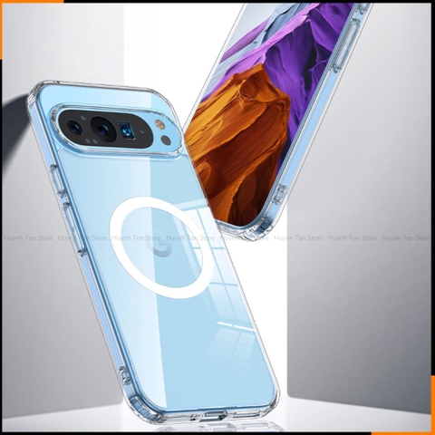 Ốp lưng google pixel 9 pro xl chống sốc CLEAR COLOR VER 4 trong suốt không ố vàng bảo vệ camera phụ kiện huỳnh tân store