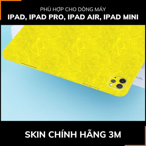 Dán skin ipad , ipad pro, ipad air , ipad mini full body và camera chính hãng 3M -MAP YELLOW -  SK B13 06 phụ kiện điện thoại huỳnh tân store