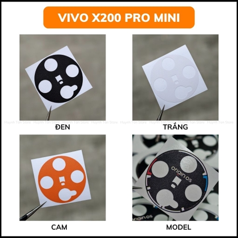 Miếng dán camera vivo x200 pro mini x100 pro x100 ultra skin mccal vân da in logo máy ảnh chống trầy xướt bảo vệ camera
