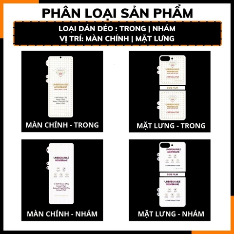 Dán màn hình z flip 5 dẻo TPU trong suốt hoặc nhám 3 lớp dễ dán bảo vệ màn hình phụ kiện điện thoại huỳnh tân store