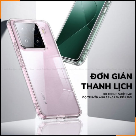 Ốp lưng xiaomi Mi 15 , Mi 15 Pro , Mi 15 Ultra  chống sốc CLEAR COLOR VER 4 trong suốt bảo vệ camera