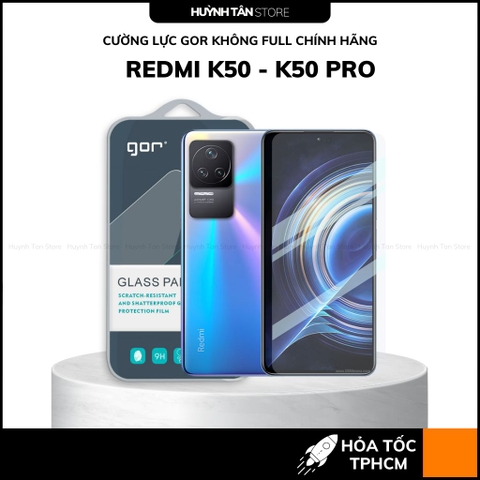 Kính cường lực trong suốt redmi k90 pro max k80 k70 ultra k60 k50 k40 KHÔNG FULL MÀN chống bám vân tay chính hãng GOR