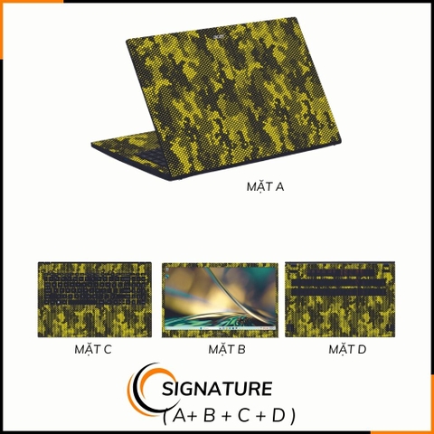 Dán skin laptop asus, dell , acer, hp, msi chính hãng ORAFOL nhập khẩu ĐỨC - SKIN 3M - LAPTOP - MAMBA YELLOW  - SK B03 06 phụ kiện điện thoại huỳnh tân store