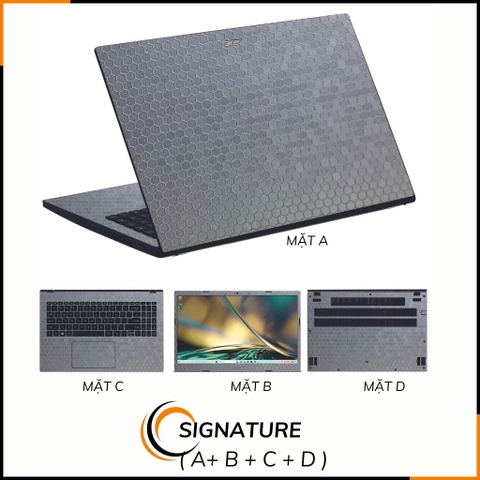 Dán skin laptop asus, dell , acer, hp, msi chính hãng ORAFOL nhập khẩu ĐỨC - SKIN 3M - LAPTOP - HONEYCOMB SILVER - SK-B11-03 phụ kiện điện thoại huỳnh tân store