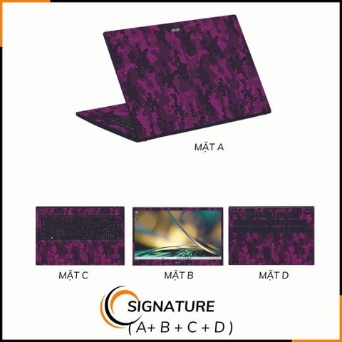Dán skin laptop asus, dell , acer, hp, msi chính hãng ORAFOL nhập khẩu ĐỨC - SKIN 3M - LAPTOP - MAMBA PURPLE  - SK B03 04 phụ kiện điện thoại huỳnh tân store
