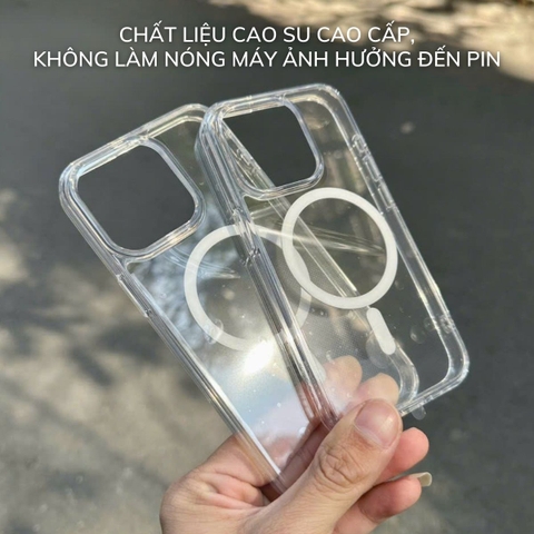 Ốp lưng IPhone 14 15 16 Pro Max Trong Suốt LIKGUS hỗ trợ sạc không dây chống sốc chống ố vàng