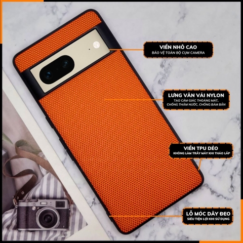 Ốp lưng pixel 8 nhựa dẻo vải nylon nhiều màu chống bám vân tay bảo vệ camera phụ kiện huỳnh tân store