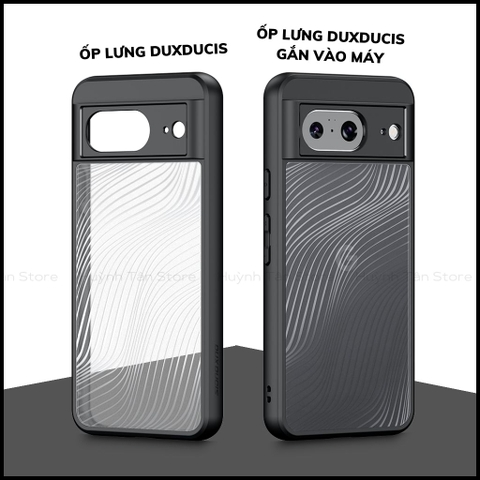 Ốp lưng google pixel 8 aimo chính hãng duxducis chống va đập trong suốt không ố vàng huỳnh tân store