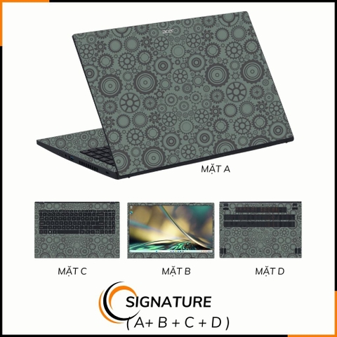 Dán skin laptop asus, dell , acer, hp, msi chính hãng ORAFOL nhập khẩu ĐỨC - SKIN 3M - LAPTOP - BÁNH RĂNG - SK-B10-01 phụ kiện điện thoại huỳnh tân store