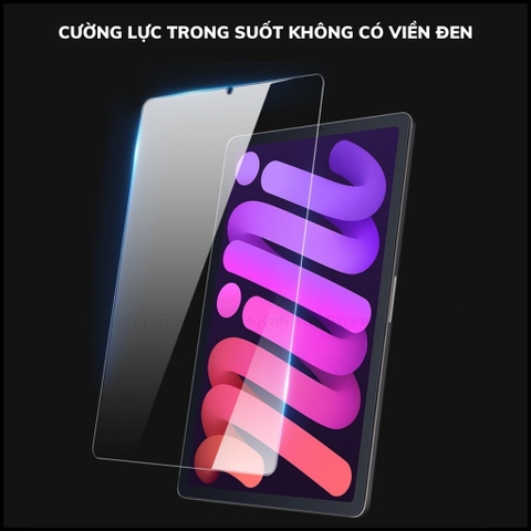 Cường lực ipad mini 6 8.3 inch trong suốt KHÔNG VIỀN ĐEN chống bám vân tay chính hãng DUXDUCIS phụ kiện
