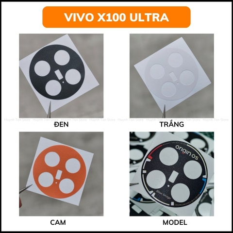 Miếng dán camera vivo x200 pro mini x100 pro x100 ultra skin mccal vân da in logo máy ảnh chống trầy xướt bảo vệ camera