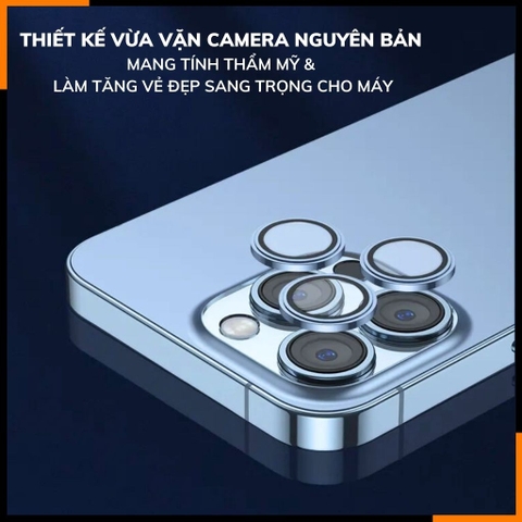 Kính cường lực camera iphone 16 pro max ip 16 pro trong suốt viền đen chính hãng KUZOOM bảo vệ lens camera