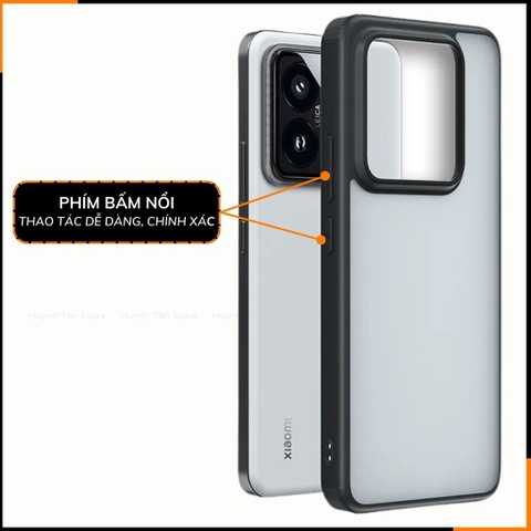 Ốp lưng xiaomi mi 14, 14 pro chống sốc chống vân tay NHÁM VIỀN MÀU VER 2 bảo vệ camera phụ kiện huỳnh tân store