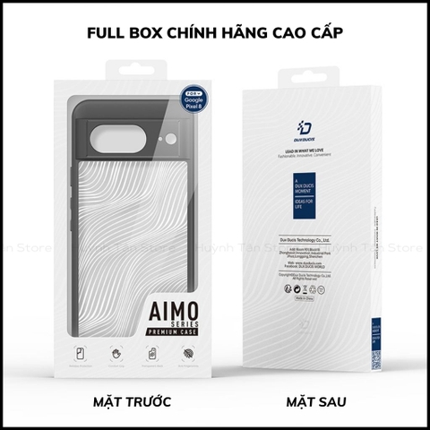 Ốp lưng google pixel 8 aimo chính hãng duxducis chống va đập trong suốt không ố vàng huỳnh tân store