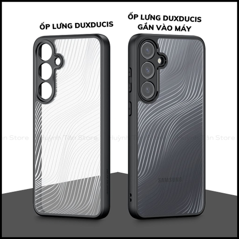 Ốp lưng samsung s25 / s24 aimo chính hãng duxducis chống va đập trong suốt không ố vàng huỳnh tân store