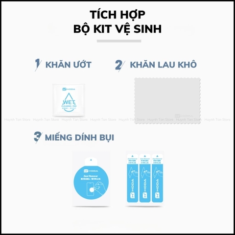 Kính cường lực iphone 16 Pro Max trong suốt full màn kèm khung tự dán chính hãng HODA