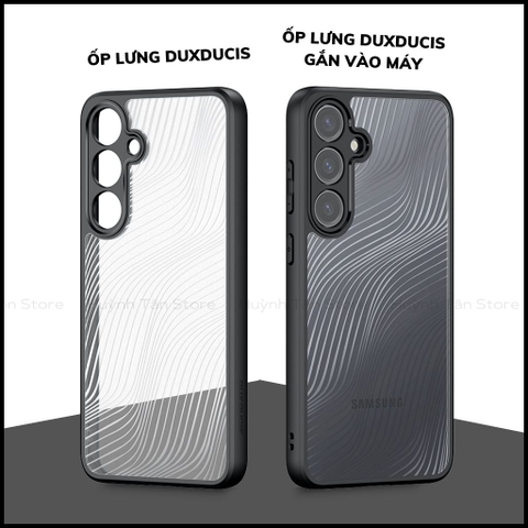 Ốp lưng samsung s25 plus / s24 plus aimo chính hãng duxducis chống va đập trong suốt không ố vàng huỳnh tân store