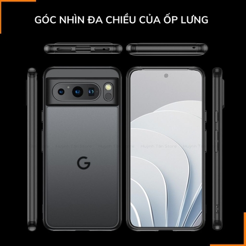 Ốp lưng google pixel 8 pro chống sốc chống vân tay NHÁM VIỀN MÀU VER 2 bảo vệ camera phụ kiện huỳnh tân store