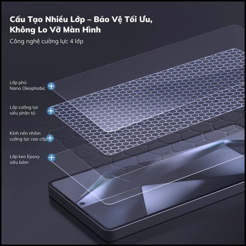 Kính Cường Lực Samsung S25 Ultra/ S25 Plus/ S25 Fold 7 trong suốt, chống nhìn trộm Nillkin Cảm Ứng Vân Tay Siêu Nhạy Kèm Khung Trợ Dán