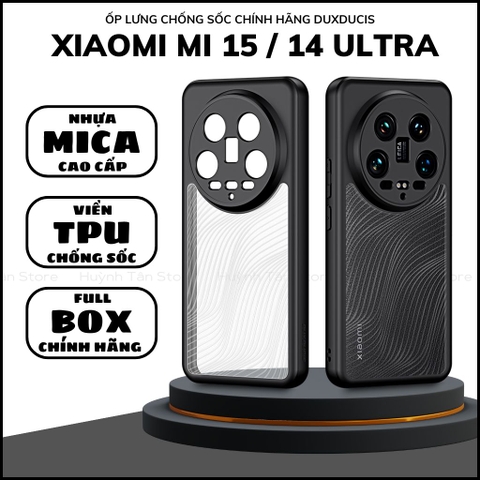 Ốp lưng xiaomi mi 15 ultra / mi 14 ultra aimo chính hãng duxducis chống va đập trong suốt không ố vàng huỳnh tân store