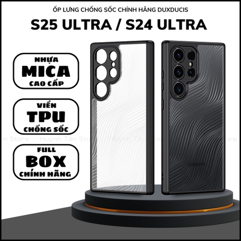 Ốp lưng samsung s25 ultra / s24 ultra aimo chính hãng duxducis chống va đập trong suốt không ố vàng huỳnh tân store