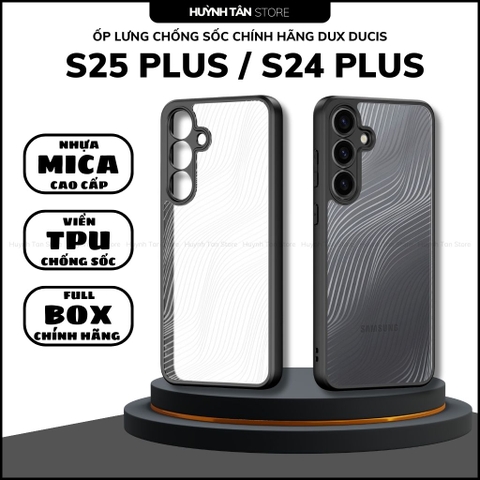 Ốp lưng samsung s25 plus / s24 plus aimo chính hãng duxducis chống va đập trong suốt không ố vàng huỳnh tân store