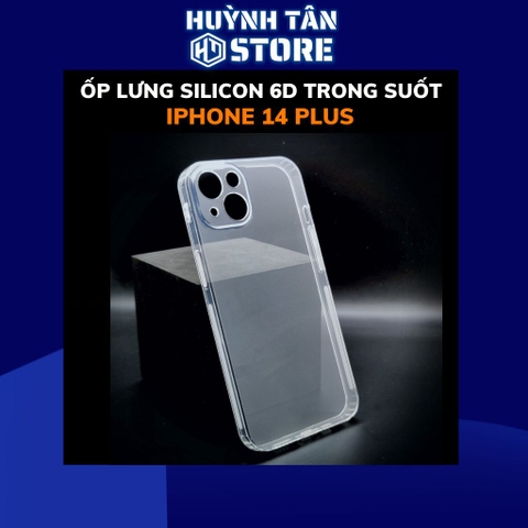 Ốp lưng iphone 14 plus silicon 6d dẻo trong suốt có gờ chống va đập bảo vệ camera phụ kiện điện thoại  huỳnh tân store