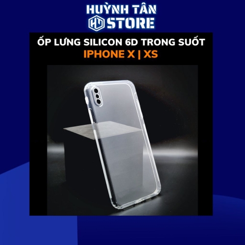 Ốp lưng iphone x, xs silicon 6d dẻo trong suốt có gờ chống va đập bảo vệ camera phụ kiện điện thoại  huỳnh tân store