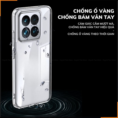 Ốp lưng xiaomi 14t Mi 14t pro chống sốc CLEAR COLOR VER 4 trong suốt không ố vàng bảo vệ camera phụ kiện huỳnh tân sto