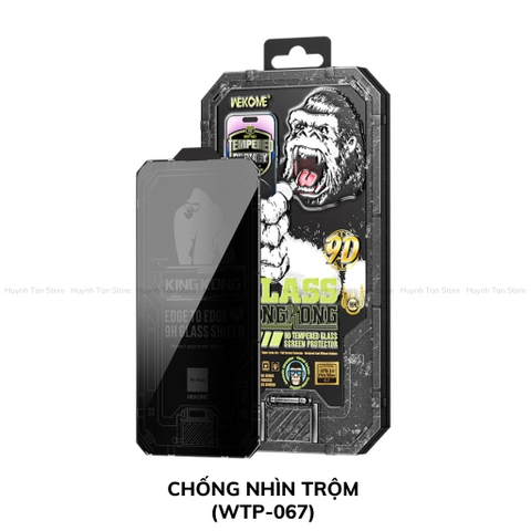 Cường lực Wekome Kingkong HD Vacha iphone 16 Pro Max ip 15 14 13 12 pro vát cong 9D  [WTP-066/067]