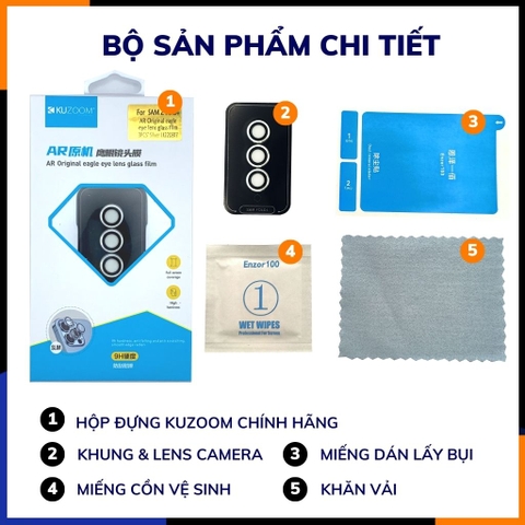 Cường lực camera z fold 5 chính hãng KUZOOM viền nhiều màu chất lượng rõ nét phụ kiện huỳnh tân store