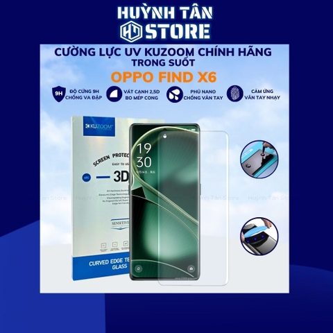 cường lực oppo find x6 UV trong suốt keo lỏng chính hãng kuzoom chống va đập vân tay nhạy phụ kiện điện thoại huỳnh tân store