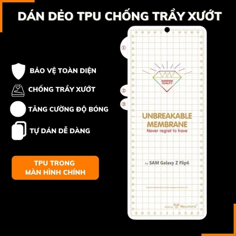 Dán màn hình z flip 6 dẻo TPU trong suốt hoặc nhám 3 lớp dễ dán bảo vệ màn hình phụ kiện điện thoại huỳnh tân store